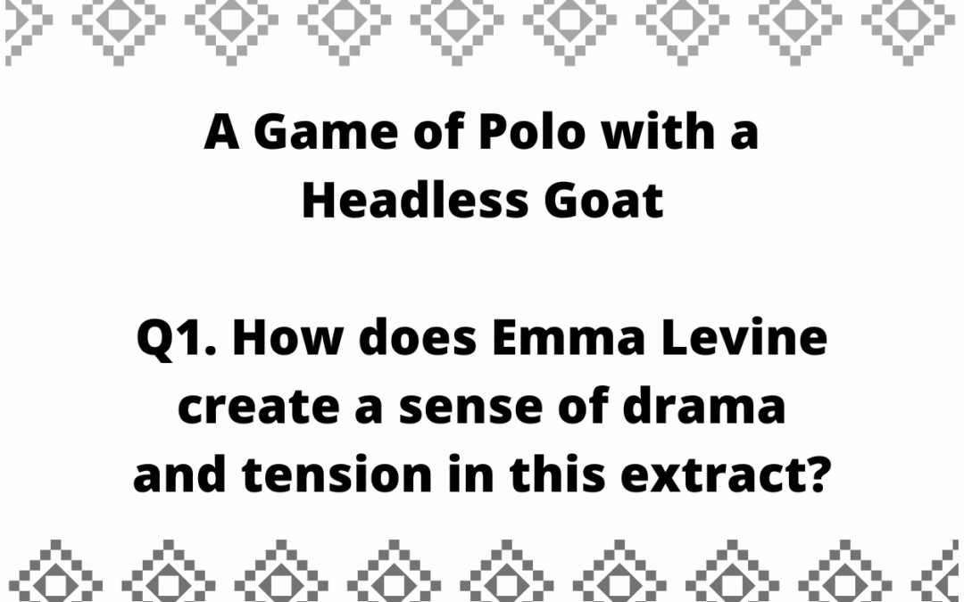 How does Emma Levine create a sense of drama and tension in this extract?
