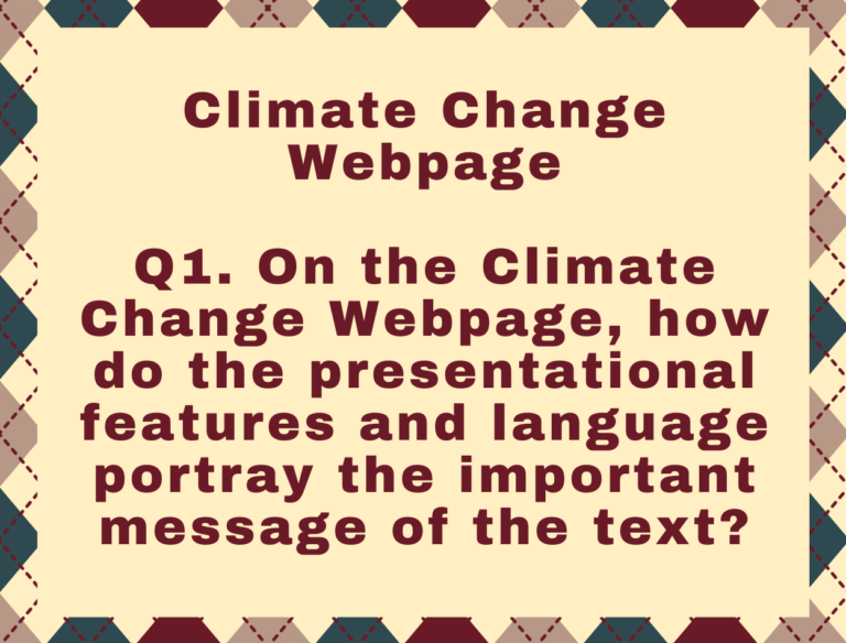 IGCSE Climate Change Webpage Model Essays Question 01