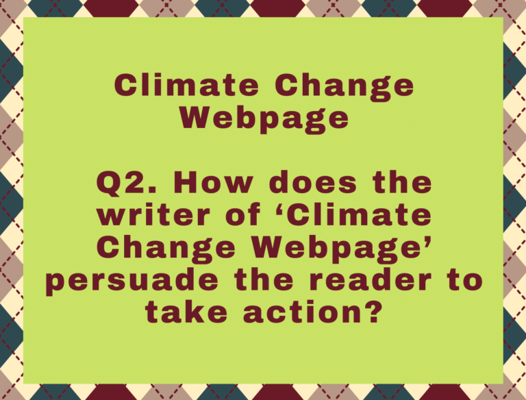 IGCSE Climate Change Webpage Model Essays Question 02