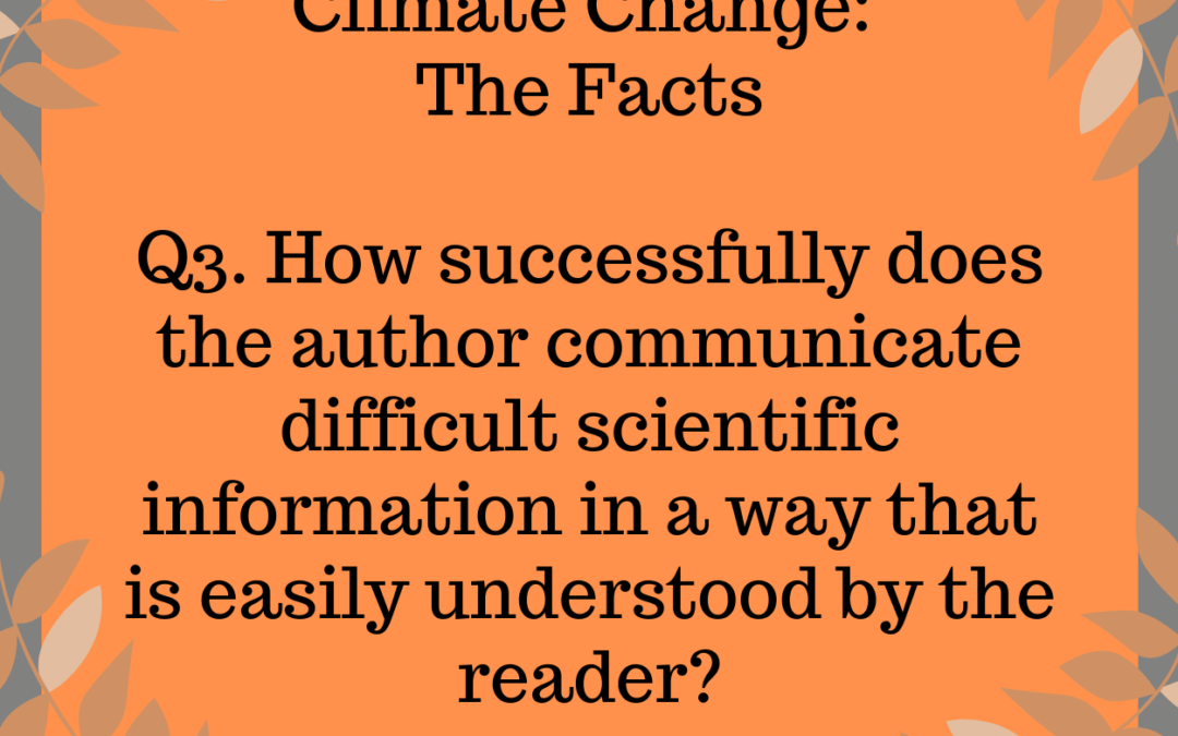How successfully does the author communicate difficult scientific information in a way that is easily understood by the reader?