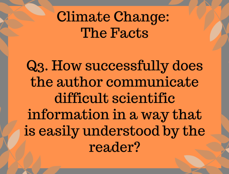 IGCSE Climate Change : The Facts Model Essays Question 03