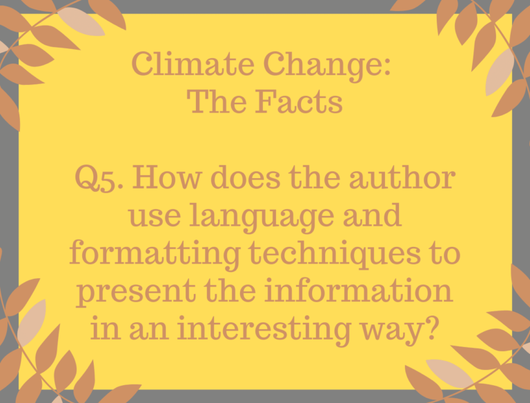 IGCSE Climate Change : The Facts Model Essays Question 05