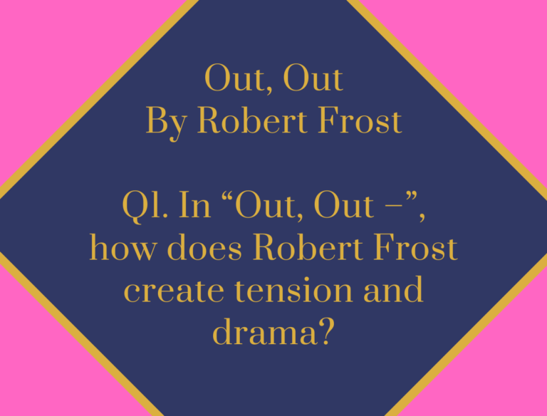 IGCSE Out, Out- by Robert Frost Model Essays Question 01