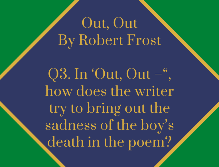 IGCSE Out, Out- by Robert Frost Model Essays Question 03