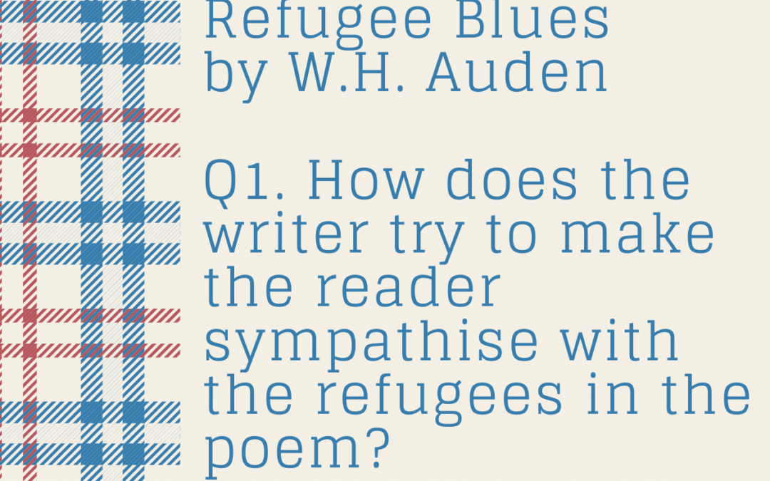 How does the writer try to make the reader sympathise with the refugees in the poem?