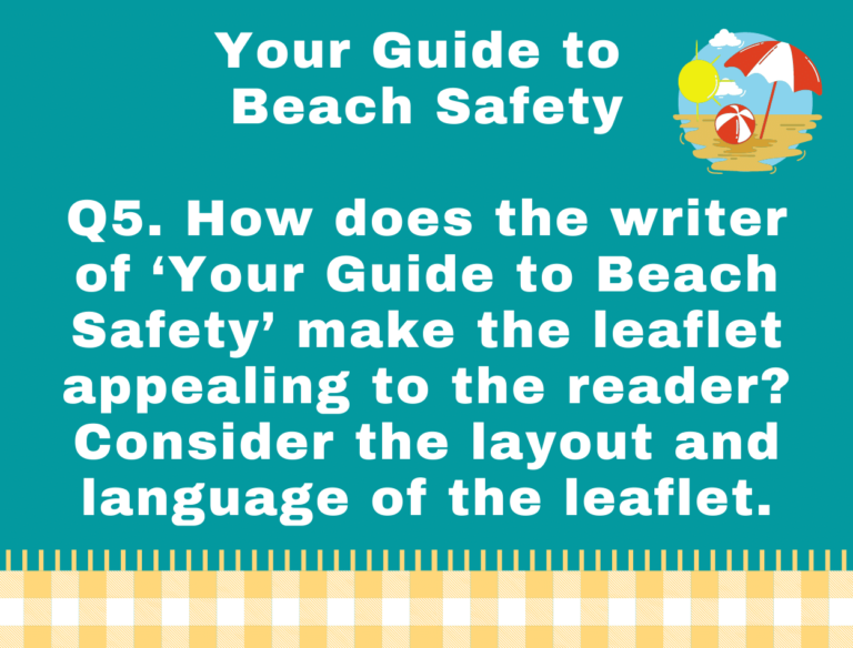 IGCSE Your Guide to Beach Safety by V Denman Model Essays Question 05