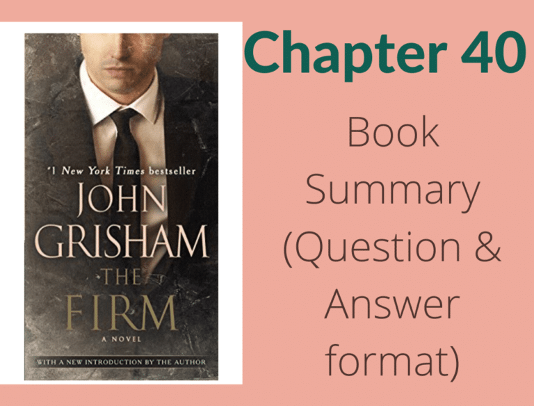 The Firm by John Grisham Chapter 40
