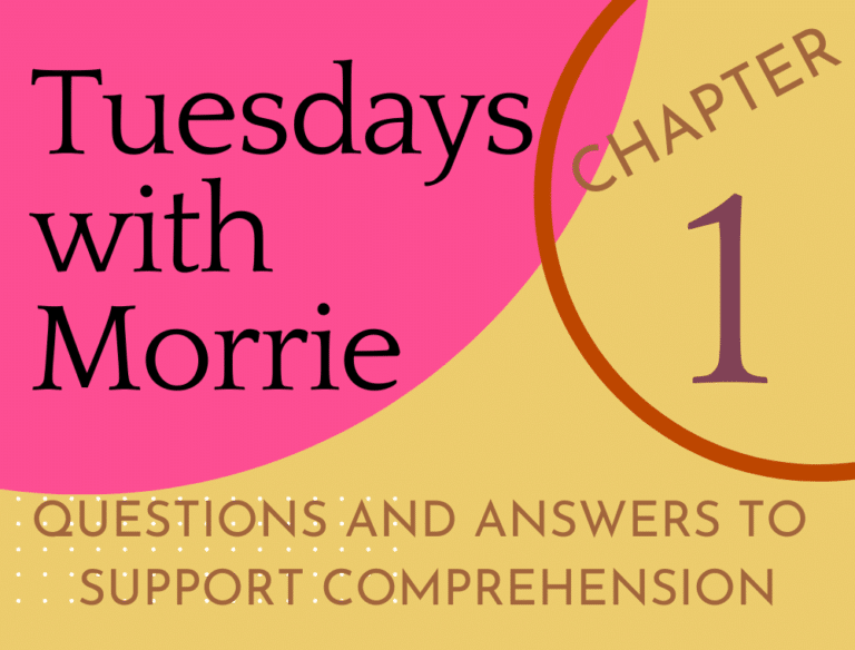 Tuesdays with Morrie By Mitch Albom Chapter 01