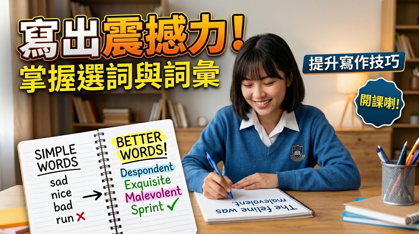 DSE English Vocabulary 寫出震撼力！掌握選詞和詞彙